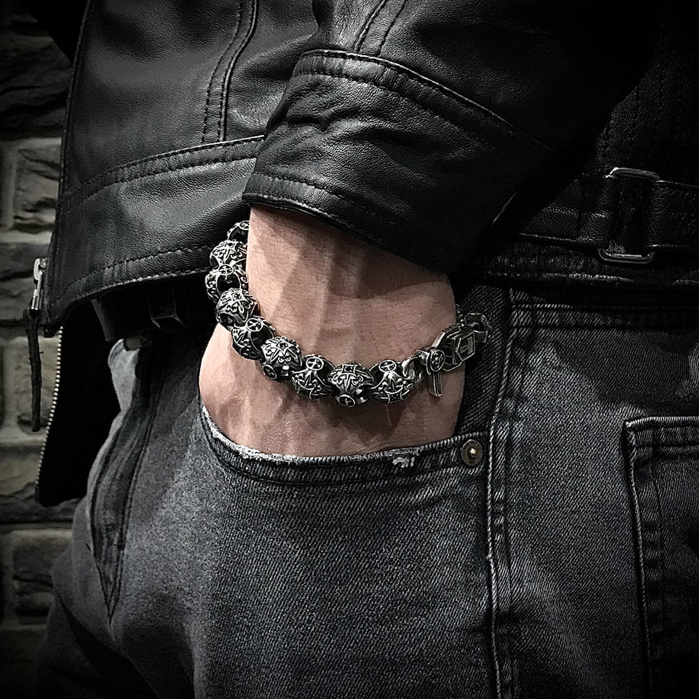 Мужской серебряный браслет ручной работы Desire Max купить в Москве