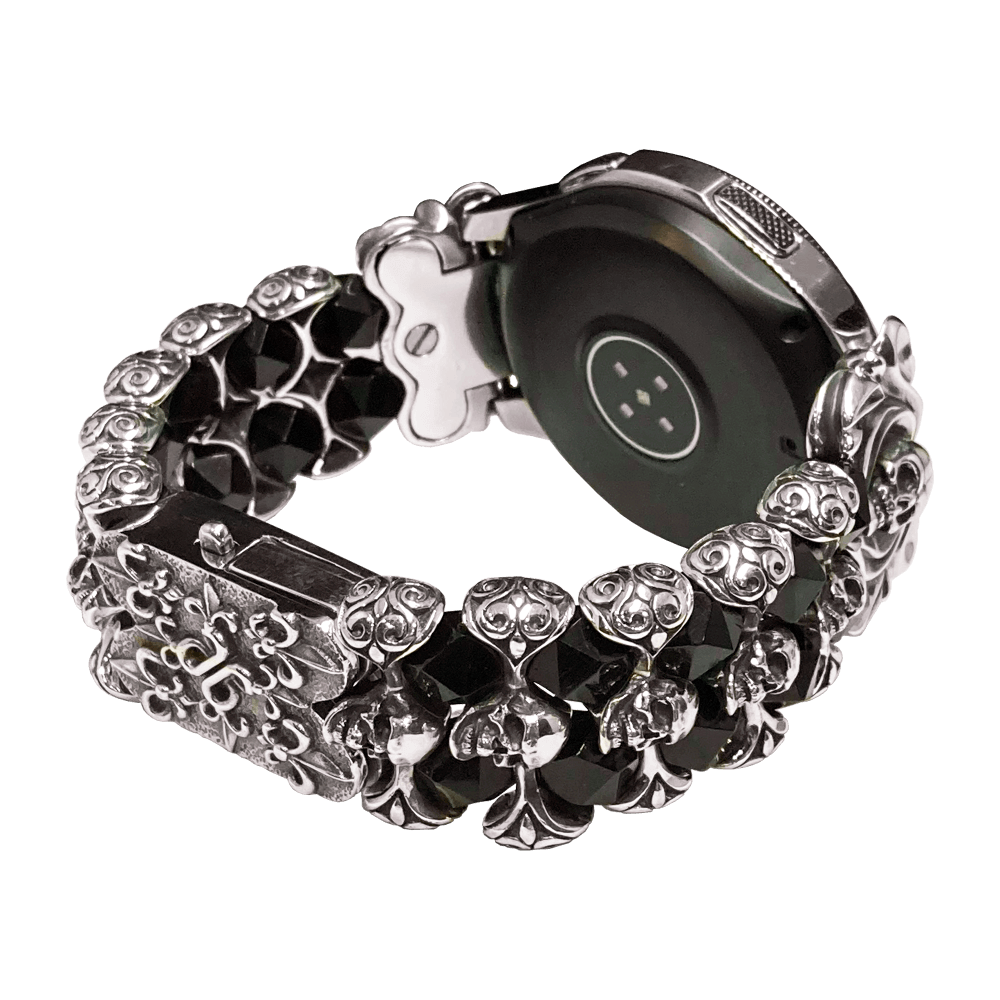 Серебряный браслет Plush для часов Samsung Watch с черепами