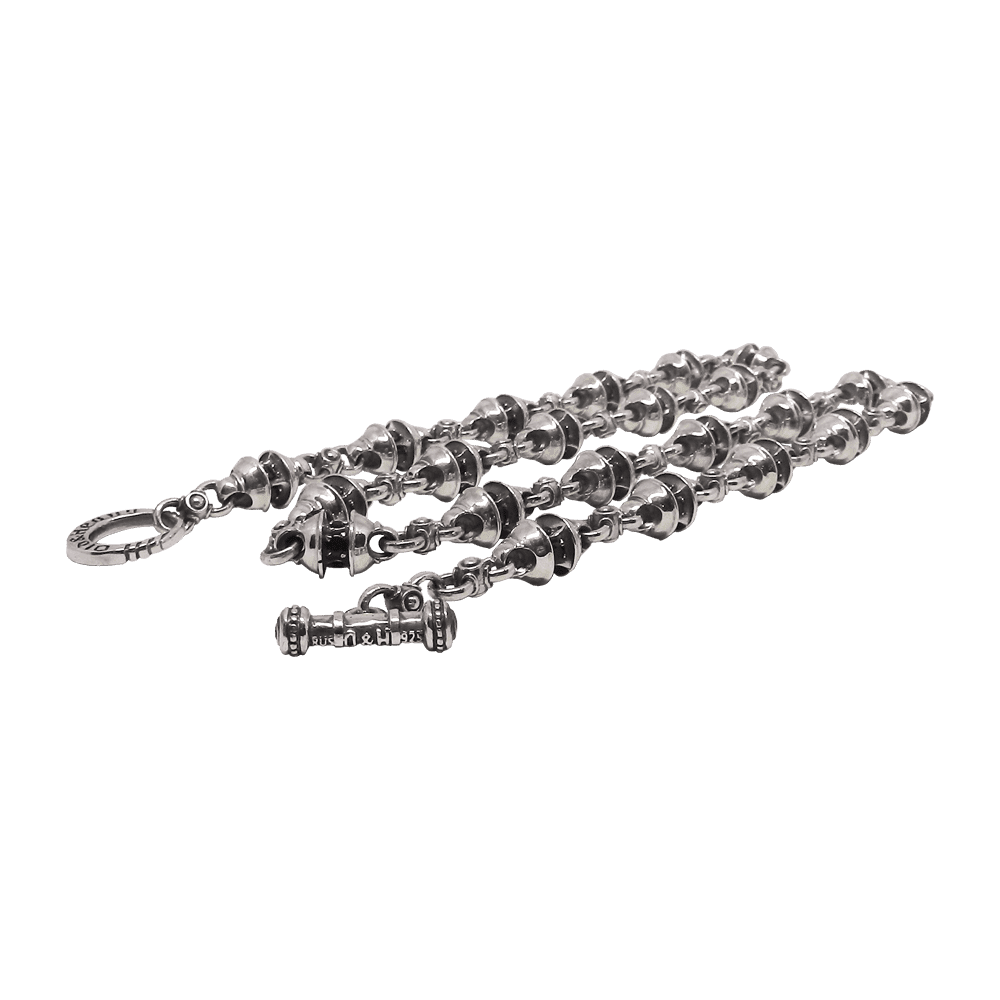 Мужская серебряная цепь Garnet Lux Chain с вставками граната